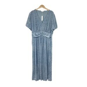 Baltic Born Light Blue Patterned Maxi Dress